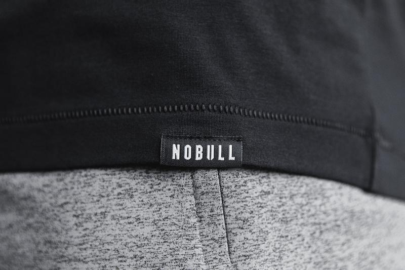 Men's Nobull Lightweight Tee Long Sleeve Black | SG M2533Q